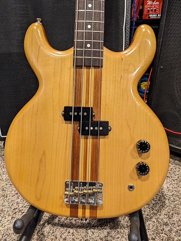 Vintage Late-70's Memphis MB300 Neck-Thru Double-Cut Bass | Reverb