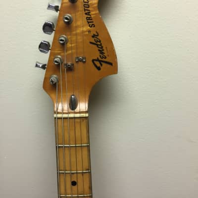 Fender Stratocaster hardtail 1972 Black over Sunburst image 2