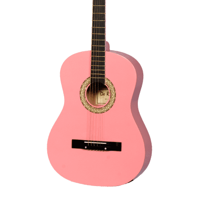 De Rosa DK3810R-PK Kids Acoustic Guitar Outfit Pink w/Gig Bag, Pick, Strings, Pitch Pipe & Strap image 3