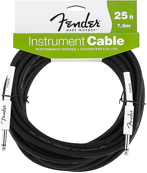 Fender Performance Series Instrument Cable, 25', Black 2016 image 1