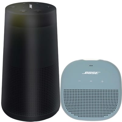 Bose SoundLink Revolve Bluetooth Speaker - Triple Black + Bose Soundlink Micro Bluetooth Speaker (Stone Blue) image 1