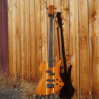 B.C. Rich  Heritage Classic Mockingbird Bass Koa  4-String Electric Bass Guitar image 2