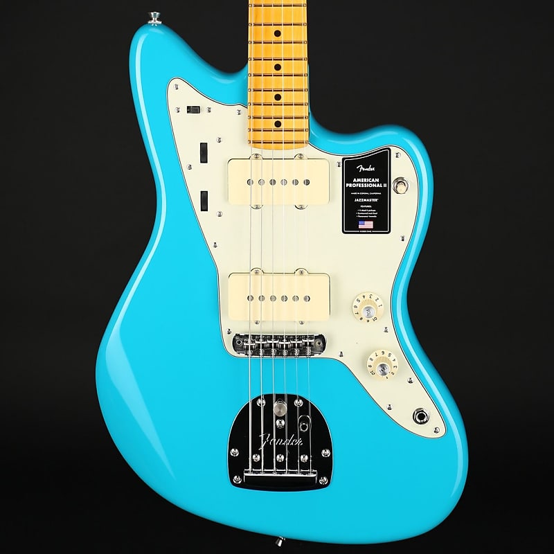 Fender American Professional II Jazzmaster, Maple Fingerboard in Miami Blue  #US22102540