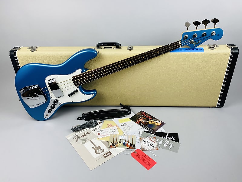 Fender Jazz Bass 64 Reissue-Lake Placid and Going For The Gold- 2013- Lake  Placid Blue