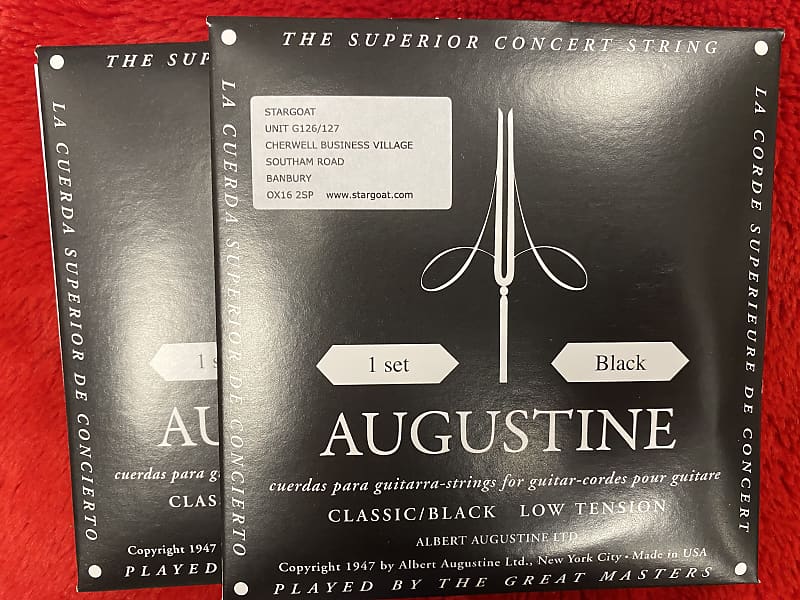 Augustine classical guitar strings low tension black (2 Reverb UK