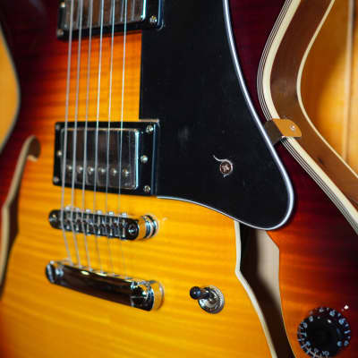 AIO SH-335 Semi-Hollow Body Guitar (ES-335 size) - Tobacco Sunburst (no case) image 7