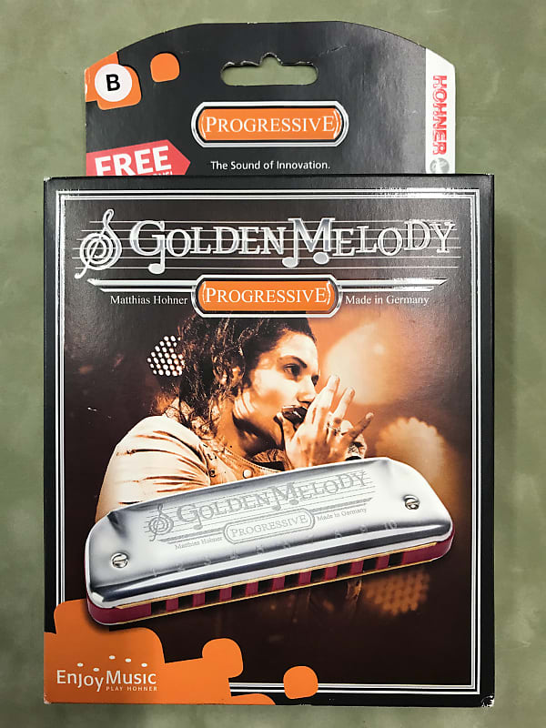 Hohner Progressive Series Golden Melody Harmonica - Key of B image 1