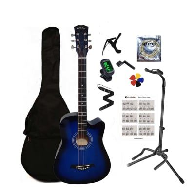 Spear & Shield Acoustic guitar 38 inch for Children Beginners Small hand  adults Natural SPS335 with Full Package