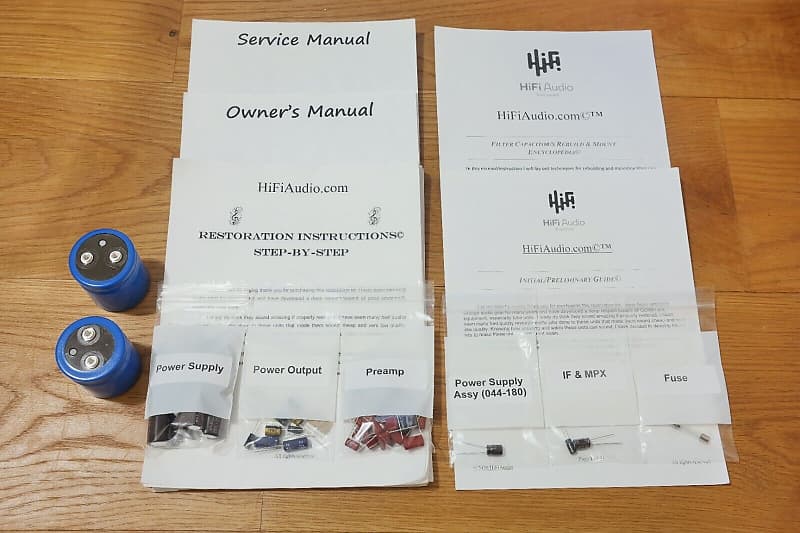 McIntosh MAC 1900 restoration kit filter capacitor repair rebuild fix  			