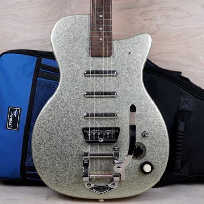 Danelectro '56-U3 Reissue 1999 Gold Sparkle  Modified with Bigsby Style Tremolo w/ Bag for sale