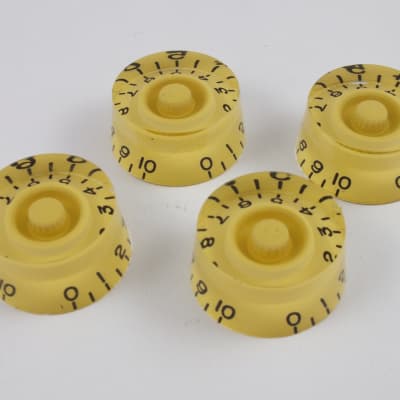 4 Cream Speed Dial Knobs for Epiphone Les Paul, SG style electric guitars 18 spline metric fit