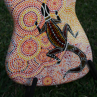 Orzani Australian Indigenous Art Guitar 2022 Australian Indigenous Art image 4