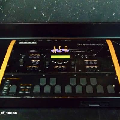 Ensoniq ASR X  Sampler with Custom  Vintage Look Wooden Sides  Maxed Out Ram Very Nice!