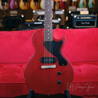 K-Line "KL Series" Single Cut Jr. Style Electric Guitar - Relic'd 2 Cherry Finish - Brand New! image 1