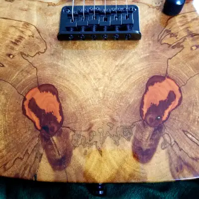 SJ Custom Guitars  Telecaster quilted mango top, one piece mahogany back, gotoh tuners, quantum pickups image 6