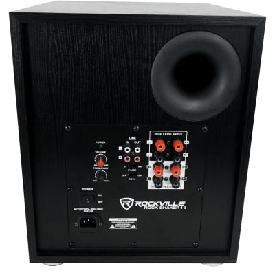 Rockville Rock Shaker 10" Inch Black 600w Powered Home Theater Subwoofer Sub image 5