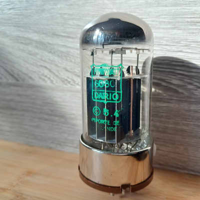 Super rare 1963  NOS MULLARD 6080 BLACK PLATE  triple mica Mitcham  PERFECT  balance super strong  Miniwatt label AJ1 model CV2984 6AS7 5998 image 3