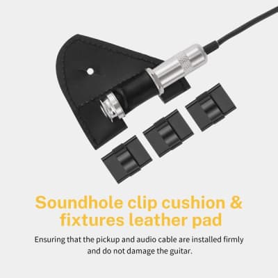 Acoustic Guitar Pickup Passive Mahogany Soundhole Pickup with Humbucker Volume & Tone Control image 5