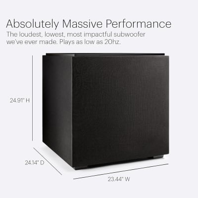 Definitive Technology Descend DN15 15" Subwoofer - New 3XR Architecture and Intelligent Phase Control, 1500W Peak Class H Amplifier & (2) Pressure-Coupled 15" Bass Radiators image 12