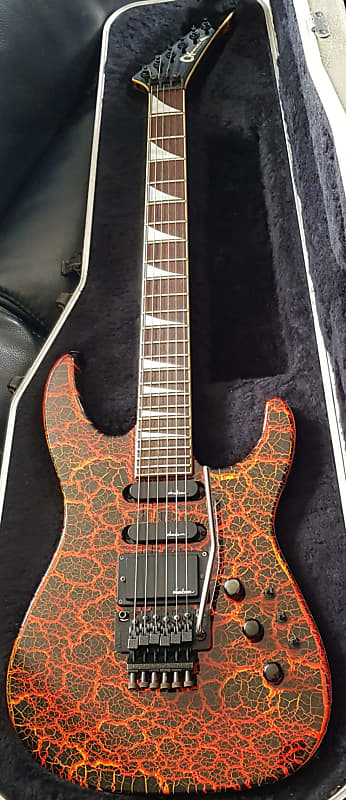 Charvel Model 6. Japan 1988. Fire Crackle. Stunning Original Condition! +  Original Silver Hardcase.