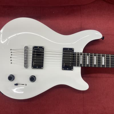 Jericho Avenger Baritone Electric Guitar with EMG Pickups - White Top image 3
