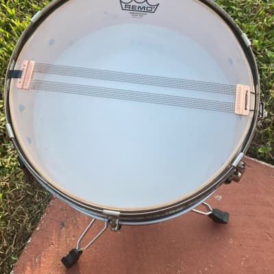 Kent late 50's 14" 6 lug  snare drum now Blue repo badge Made in NY USA Single Tension Single flanged hoops Evans Remo Puresound Custom build image 2