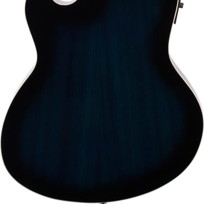 Ibanez TCY10E Talman Acoustic-Electric Guitar, Transparent Blue Sunburst image 3