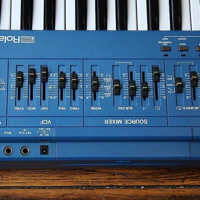 1983 Roland SH-101 32-Key Monophonic Synthesizer Blue w/ Mod Grip (Clean!) image 11