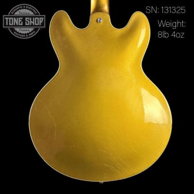 Mint Gibson Custom Shop Made 2 Measure 1964 ES-335 Reissue Double Gold w/Black Stinger Murphy Lab Ultra Light Aged w/case image 6