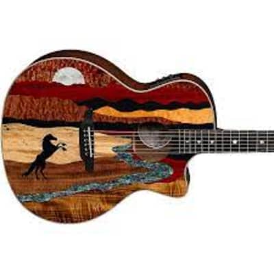 Luna Vista Stallion Tropical Wood Acoustic-electric Guitar - Gloss Natural, Help Support Small Business & Buy It Here ! image 1