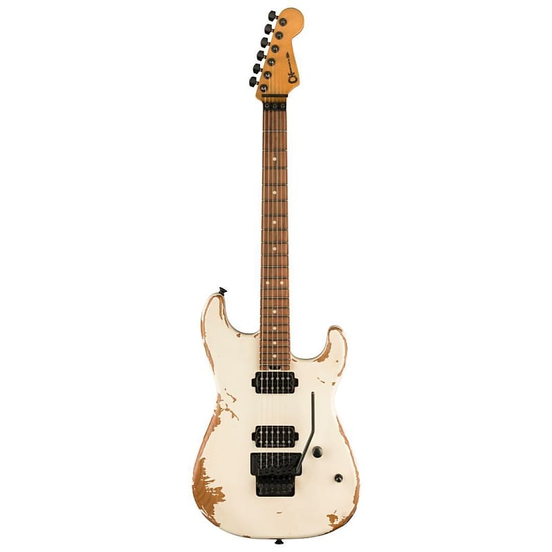 Charvel ProMod Relic San Dimas Style 1 HH FR PF Pau Ferro Electric Guitar (Weatherd White) image 1