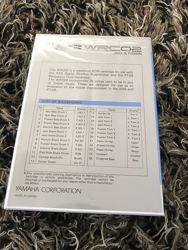 Yamaha WRC 02 03 04 & RX5 ROM for RX5 drum machine 4 cart lot | Reverb