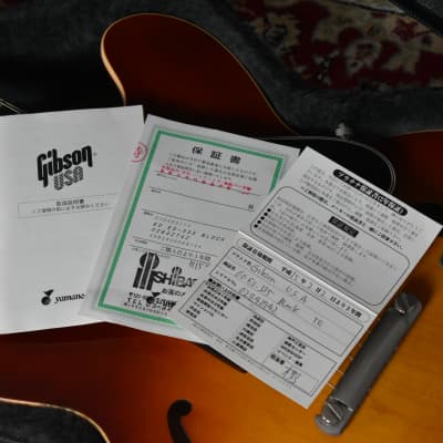 2002 Gibson Memphis Yamano ’60 ES-335 Block (ESDY-TE) Iced Tea Sunburst w/OHSC & Paperwork image 17