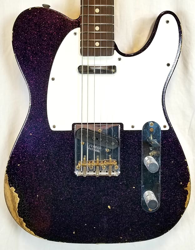 Fender Custom Shop 1960 Tele Relic, Time Machine, Ash Body, AAA Rosewood Fretboard, Magenta Sparkle image 1