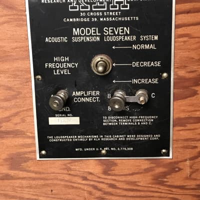 KLH Model 7 Seven Acoustic Suspension Loudspeaker System (Pair) image 11