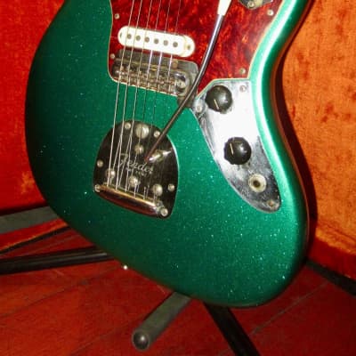 1969 Fender Jaguar Green Sparkle w/ Original Hardshell Case for sale