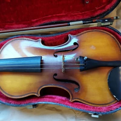 Japan Stradivarius size 4/4 full-size violin, Very Good Condition, case & bow image 6