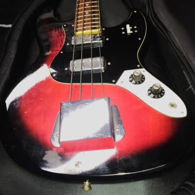 Raven 4 string Bass 1960s - Red SunBurst image 18