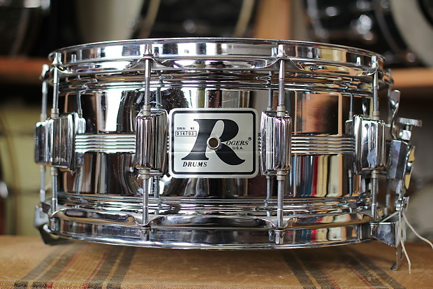 Rogers "Big R" Dyna-Sonic 6.5x14" Chrome Over Brass Snare Drum 1975-1984 image 1
