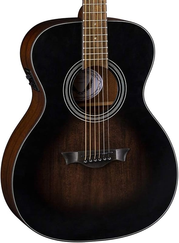 Dean Guitars 6 String St Augustine Folk Solid Top Acoustic/Electric Guitar, Right, Satin Vintage Black Burst (SA E VB) image 1