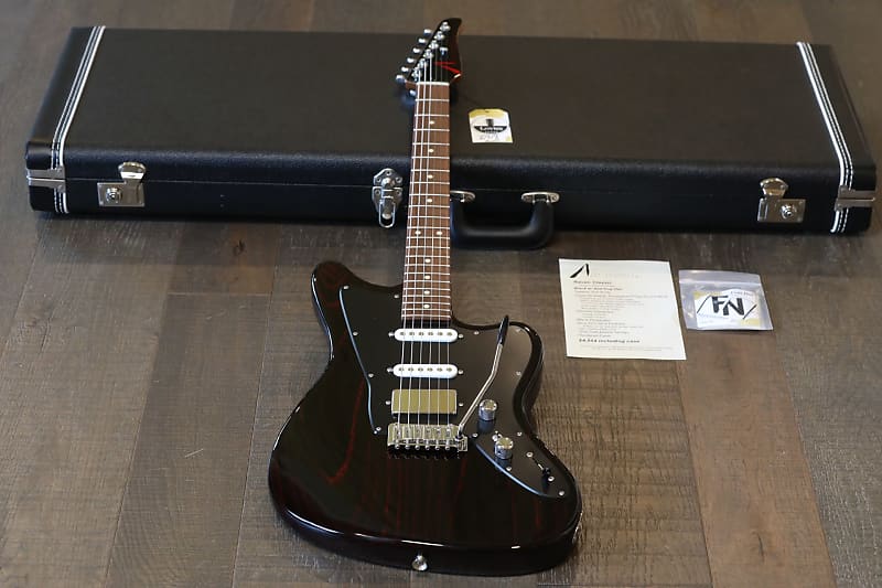 Unplayed! 2020 Tom Anderson Raven Classic Electric Guitar Black w/ Red Dog Hair HSS + OHSC image 1