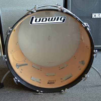 Ludwig 24" Bass Drum 1980's Vintage Owned by Neal Smith of the Alice Cooper Group - #9116 1980's Black image 2