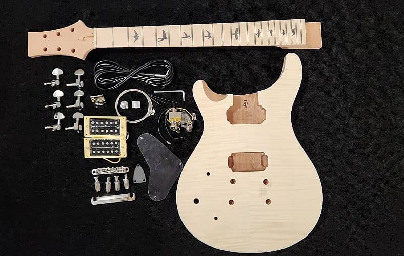 PRS Style Electric Guitar w/Maple Fretboard DIY Kit by Budreau Guitars (Lefthand) image 1