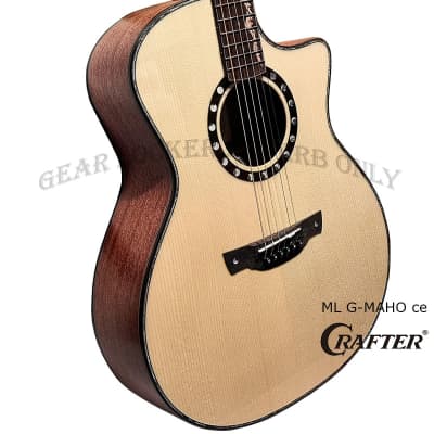 Crafter ML G-MAHO ce  Anniversary all Solid Engelmann Spruce & africa mahogany electronics acoustic guitar image 4