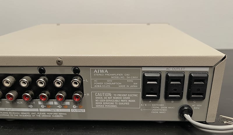 AIWA SA-C80 Stereo Preamplifier w/ DSL Working Vintage Japan