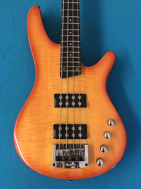 2005 Ibanez SRX-500 4 String Bass Cherry Burst w/ Hard Case - Ready To Play!