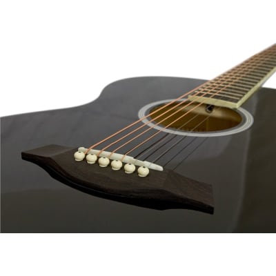 Tiger ACG2 Acoustic Guitar Pack for Beginners, Black image 2