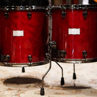 Mapex 12/13/14/16/18" Orion Series Drum Set - Transparent Cherry Red - Ralph Peterson image 3