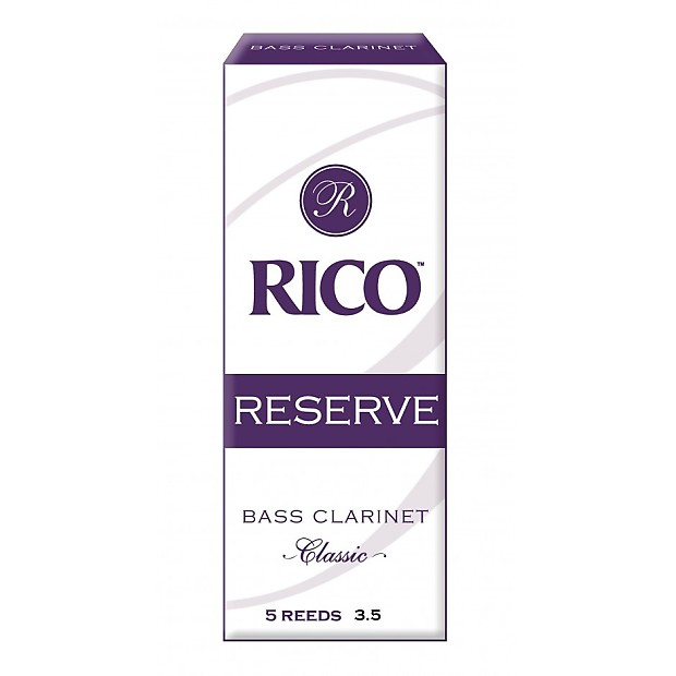 Rico RER0535 Reserve Classic Bass Clarinet Reeds - Strength 3.5 (5-Pack) image 1