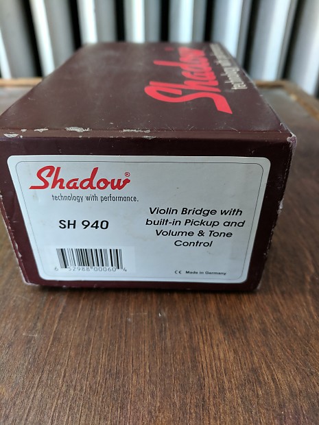Shadow SH-940 Violin Bridge w/ Built-In Pickup, Tone/Volume Control image 1